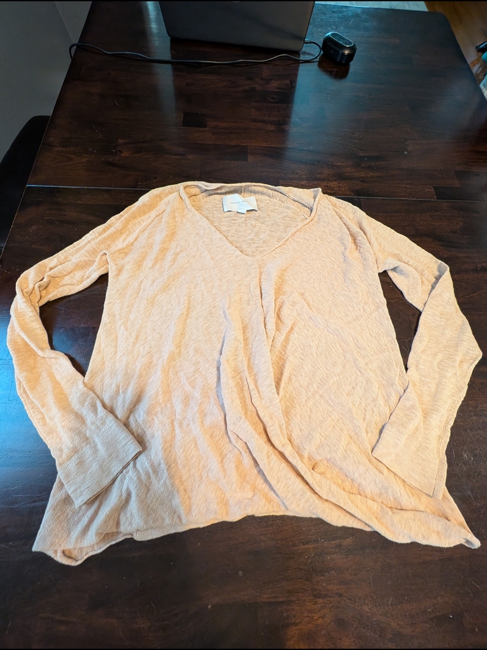 Brochu Walker Lightweight Linen Blend Sweater, Beige, Women's Small
